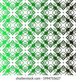 Geometric vector pattern with black and green gradient. simple ornament for wallpapers and backgrounds.