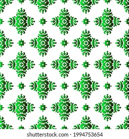 Geometric vector pattern with black and green gradient. simple ornament for wallpapers and backgrounds.