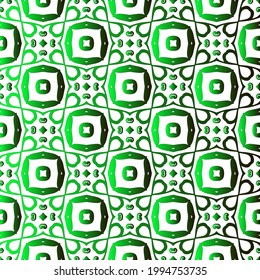 Geometric vector pattern with black and green gradient. simple ornament for wallpapers and backgrounds.