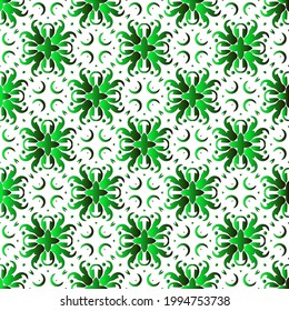 Patrón vectorial geométrico con gradiente negro y verde. decoración sencilla para tapices y fondos.