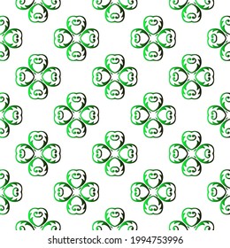 Geometric vector pattern with black and green gradient. simple ornament for wallpapers and backgrounds.
