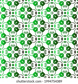 Geometric vector pattern with black and green gradient. simple ornament for wallpapers and backgrounds.