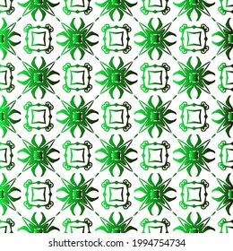 Geometric vector pattern with black and green gradient. simple ornament for wallpapers and backgrounds.