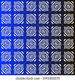 Geometric vector pattern with blue and black gradient. simple ornament for wallpapers and backgrounds.