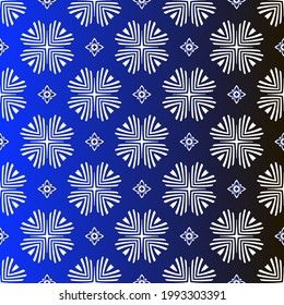 Geometric vector pattern with blue and black gradient. simple ornament for wallpapers and backgrounds.