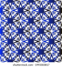 Geometric vector pattern with blue and black gradient. simple ornament for wallpapers and backgrounds.