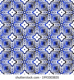 Geometric vector pattern with blue and black gradient. simple ornament for wallpapers and backgrounds.