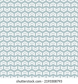Geometric vector pattern with blue and white arrows. Geometric modern ornament. Seamless abstract background