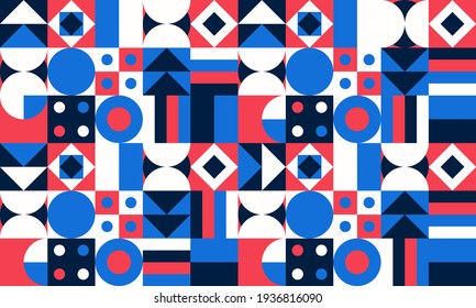 Patrón vectorial geométrico. Paleta de colores brillante.