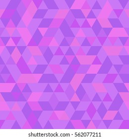 Geometric vector pattern with colored triangles. Geometric modern ornament. Seamless abstract background