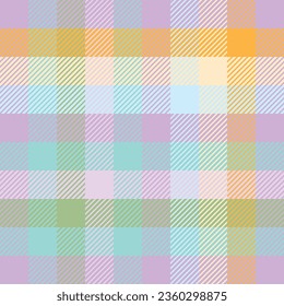 Geometric vector pattern. Colorful plaid plaid pink, blue color for gift paper, textiles. For design, packaging.