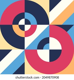 Geometric vector pattern with cool vintage color. Abstract vector pattern design for web banner, business presentation, branding package, fabric print, wallpaper.