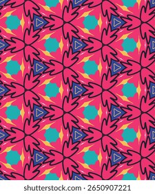 geometric vector pattern, decorative seamless design, abstract pattern, retro pattern, fashion fabric ,surface design, vector pattern