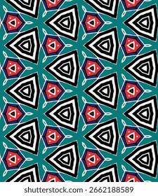 padrão vetorial geométrico, design decorativo sem emenda, padrão abstrato, padrão retro, tecido de moda, design de superfície, padrão vetorial, papel de parede