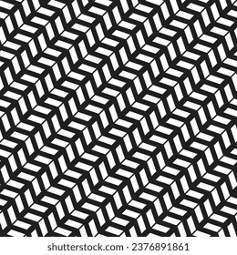 Patrón vectorial geométrico con flechas diagonales en blanco y negro. Ornamento geométrico moderno. Fondo abstracto sin inconvenientes