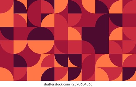 Geometric vector pattern featuring minimal shapes and seamless design. Great for abstract backgrounds, trendy posters, or textile prints. Modern and artistic simplicity.