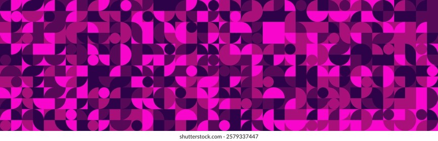 Geometric vector pattern featuring minimal shapes and seamless design. Great for abstract backgrounds, trendy posters, or textile prints. Modern and artistic simplicity.