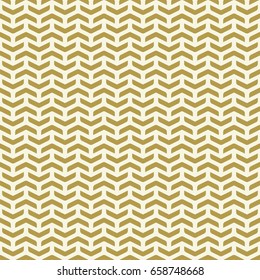 Geometric vector pattern with gold arrows. Geometric modern ornament. Seamless abstract background