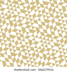 Geometric vector pattern with golden elements. Geometric modern ornament. Seamless abstract background