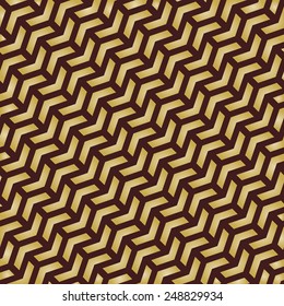 Geometric vector pattern with golden triangles. Seamless abstract texture for wallpapers and backgrounds