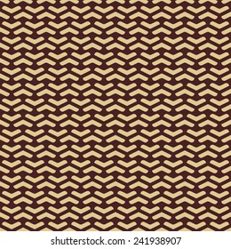 Geometric vector pattern with golden triangular elements. Seamless abstract ornament for wallpapers and backgrounds