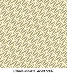 Geometric vector pattern with golden and white diagonal arrows. Geometric modern ornament. Seamless abstract background