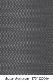 Geometric vector pattern in gray tones whose elements simulate a metal chain gear.