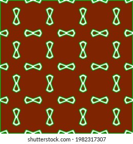 Geometric vector pattern with green and red colors. Seamless abstract ornament for wallpapers and backgrounds.