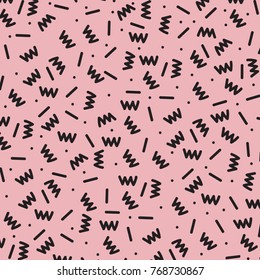 Geometric Vector pattern. Hipster fashion Memphis style.