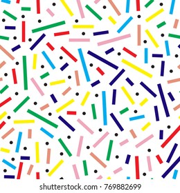Geometric Vector pattern. Hipster fashion Memphis style.