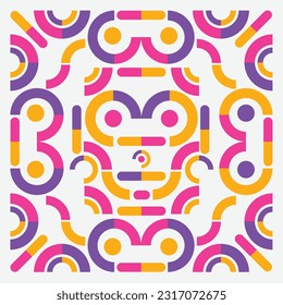 Geometrisches Vektormuster, bunter Hintergrund der Illustration,