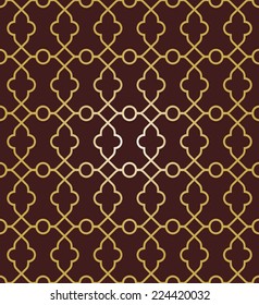 Geometric vector pattern with oriental elements. Seamless background. Abstract texture