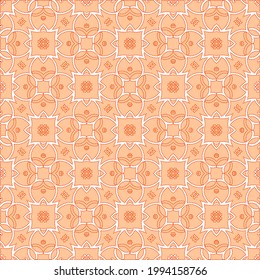 Geometric vector pattern with Pale yellow color with red dots. simple ornament for wallpapers and backgrounds.