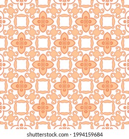 Geometric vector pattern with Pale yellow color with red dots. simple ornament for wallpapers and backgrounds.