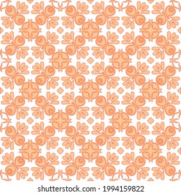 
Geometric vector pattern with Pale yellow  color with red dots. simple ornament for wallpapers and backgrounds.