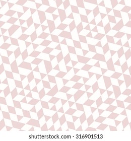 Geometric vector pattern with pink triangles. Seamless abstract background