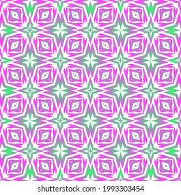 Geometric vector pattern with purple and green gradient. simple ornament for wallpapers and backgrounds.