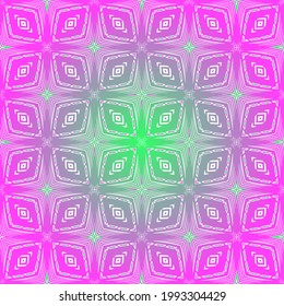 Geometric vector pattern with purple and green gradient. simple ornament for wallpapers and backgrounds.