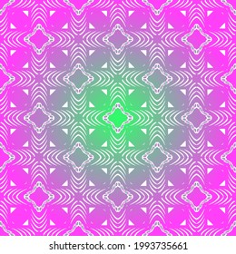 Geometrisches Vektormuster mit violettem und grünem Farbverlauf. schlichte Verzierung für Wallpaper und Hintergründe.
