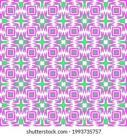 Geometric vector pattern with purple and green gradient. simple ornament for wallpapers and backgrounds.