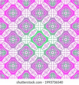 Geometric vector pattern with purple and green gradient. simple ornament for wallpapers and backgrounds.