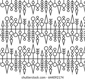 Geometric vector pattern repeat. graphic clean design for fabric, event, etc. pattern is on swatches panel