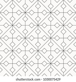 geometric vector pattern repeating linear square triangle and diamond shape in monochrome stylish. pattern is on swatches panel