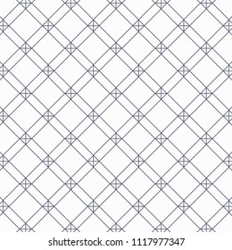geometric vector pattern, repeating linear square and diamond shape with cross at each corner. pattern is on swatches panel