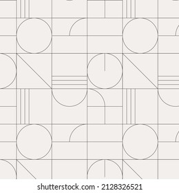 Geometric vector pattern, repeating linear square circle and half circle in gradient affect Pattern is clean for fabric, wallpaper, printing. Pattern is on swatches panel