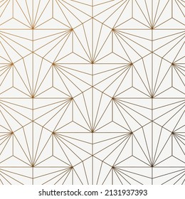 Geometric vector pattern, repeating linear hexagon shape with four line in center, Pattern is clean for fabric, wallpaper, printing. Pattern is on swatches panel