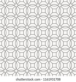 geometric vector pattern, repeating square shape and circle. pattern is on swatches panel
