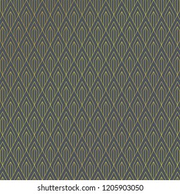 geometric vector pattern, repeating square diamond shape with arch or abstract scale fish or dragon. pattern is on swatches panel
