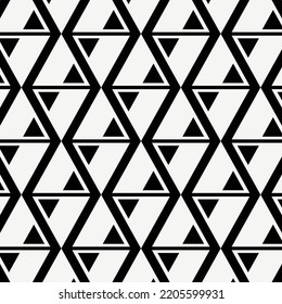 Geometric vector pattern, repeating triangle and small triangle on each corner, pattern is clean for fabric, printing, wallpaper. Pattern is on swatches panel