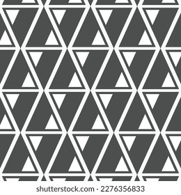 Geometric vector pattern, repeating triangle and small triangle on each corner, pattern is clean for fabric, printing, wallpaper. Pattern is on swatches panel